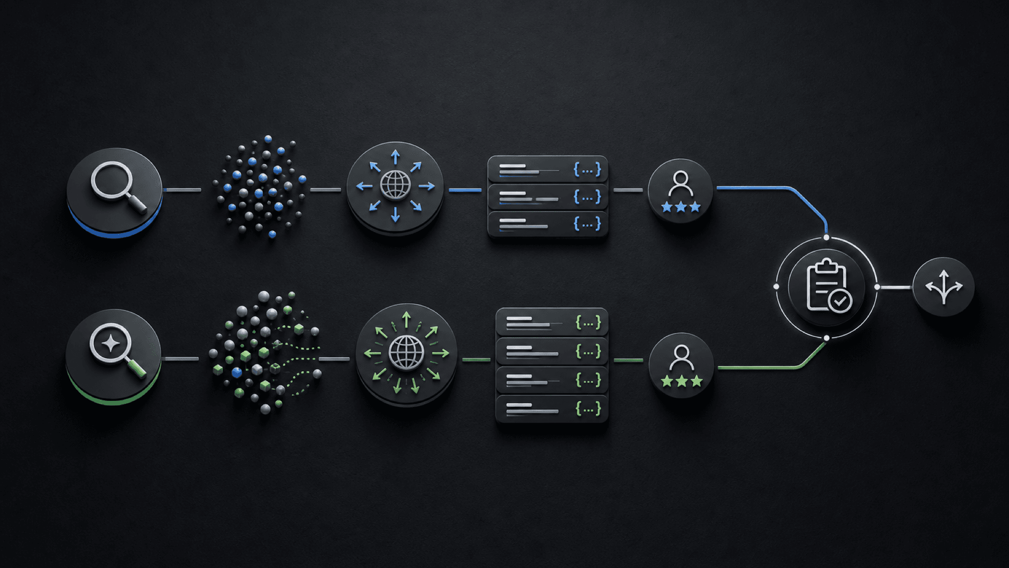 A Search campaign control lane and AI Max test lane reviewed after a 50/50 experiment.