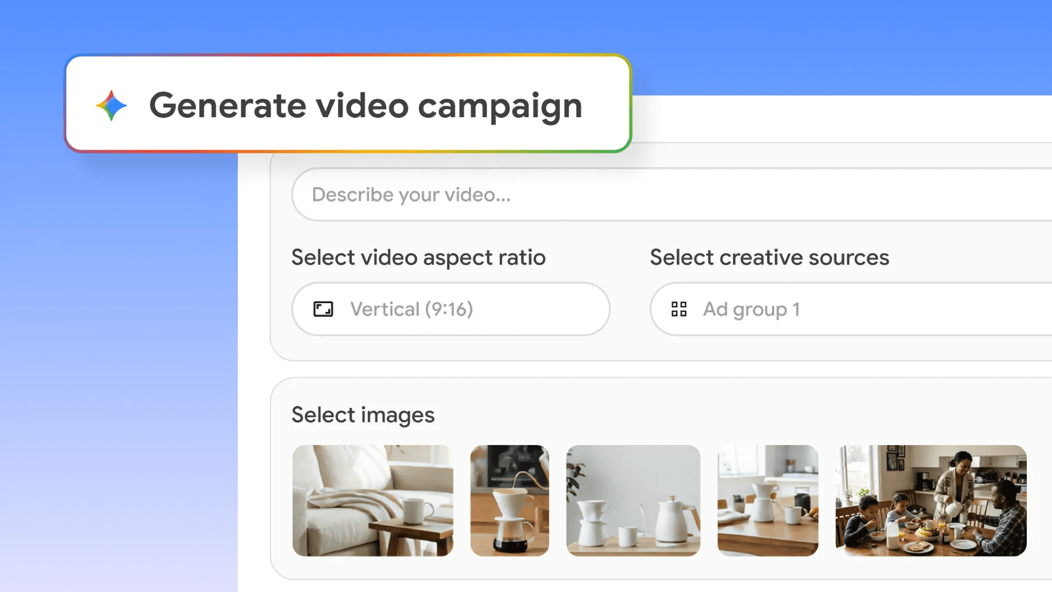Official Google Marketing Live 2026 Asset Studio video creation image.
